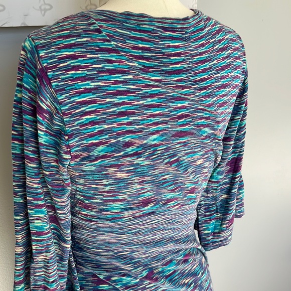 stacia women’s knitted blue purple wrap dress with belt M m160-29 - Picture 1 of 5